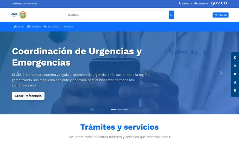 Sitio web de CRUE Santander