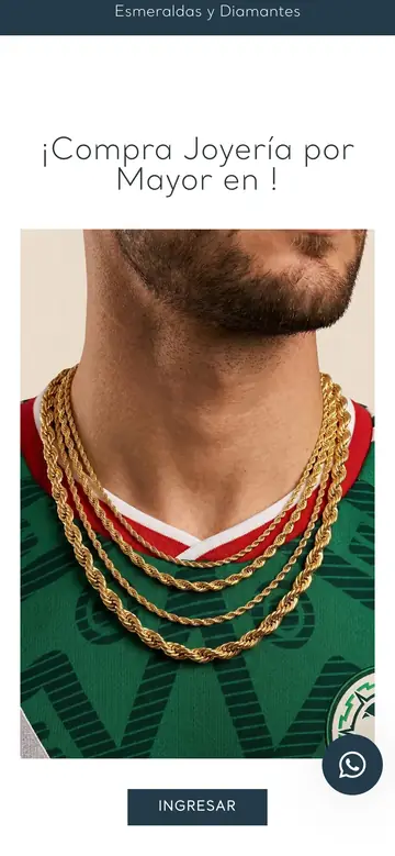 Mobile version of the site of DeColombia Joyas