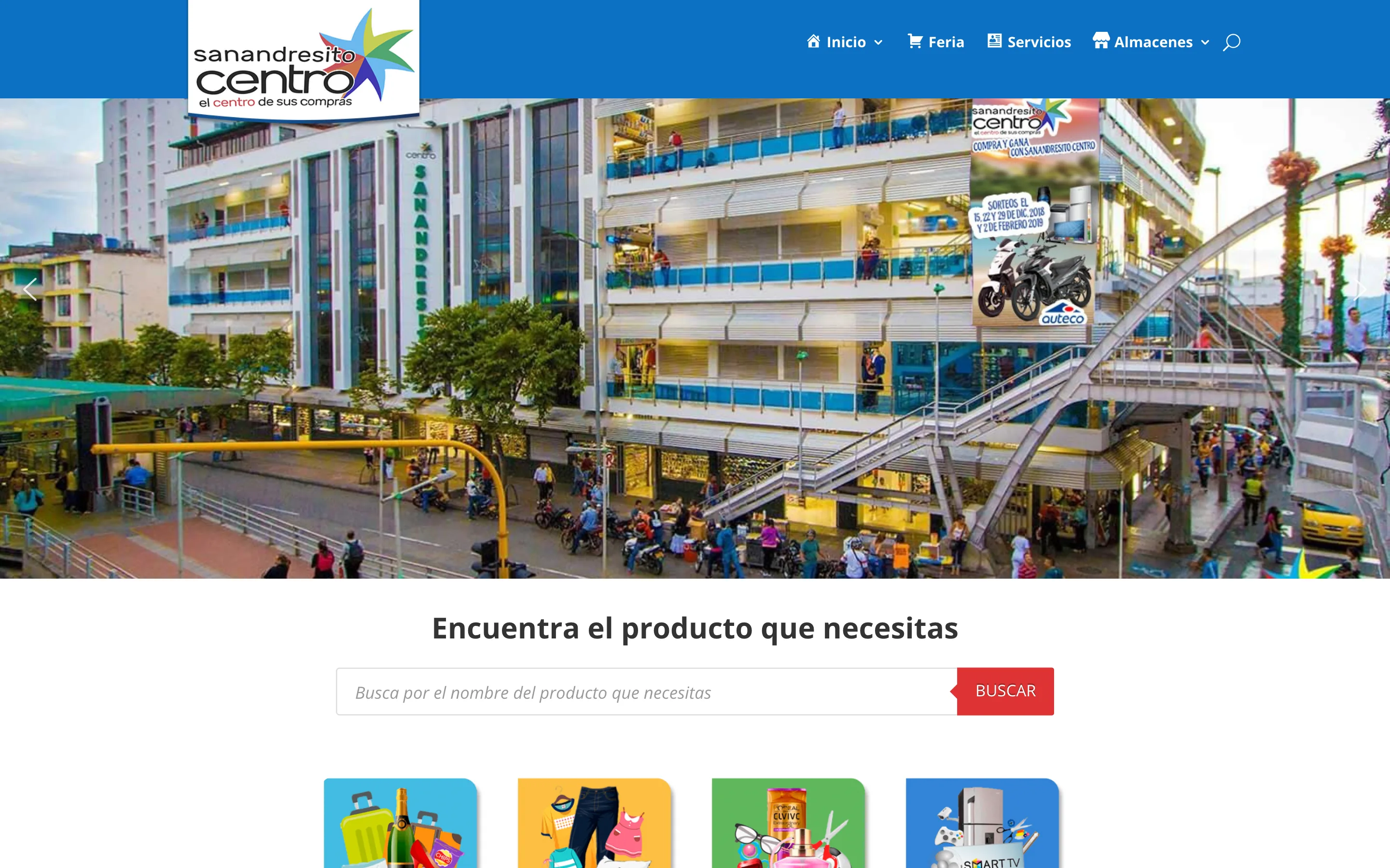 Captura del sitio de Sanandresito Centro