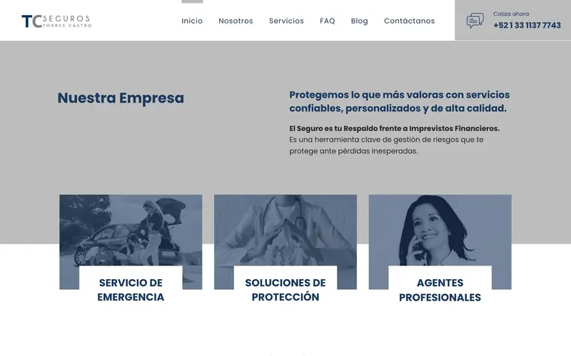 Sitio web de TC Seguros