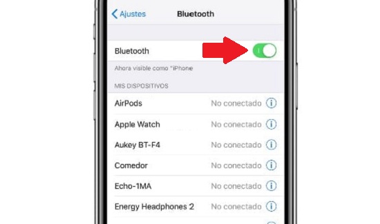 Cómo conectar un accesorio Bluetooth en iOS de otro fabricante?