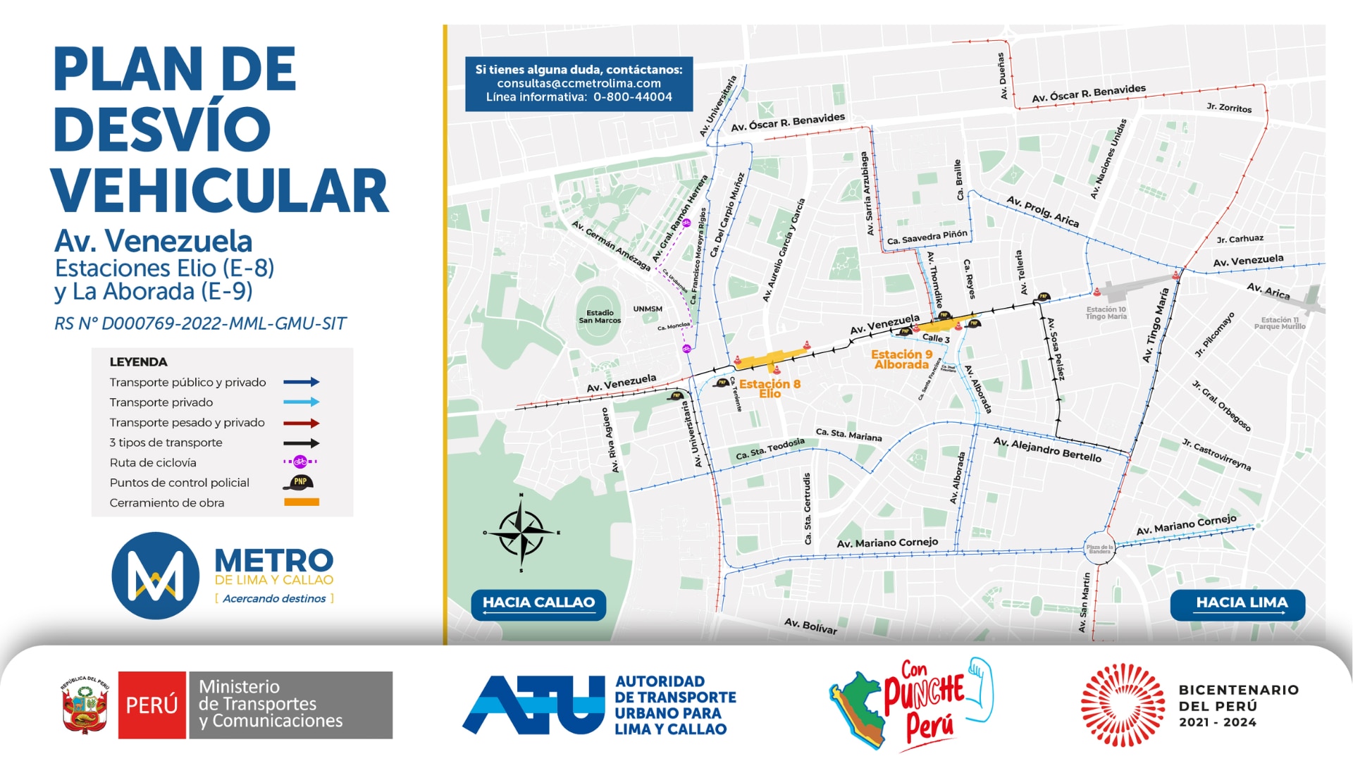 Rutas y alternas para evitar el tráfico