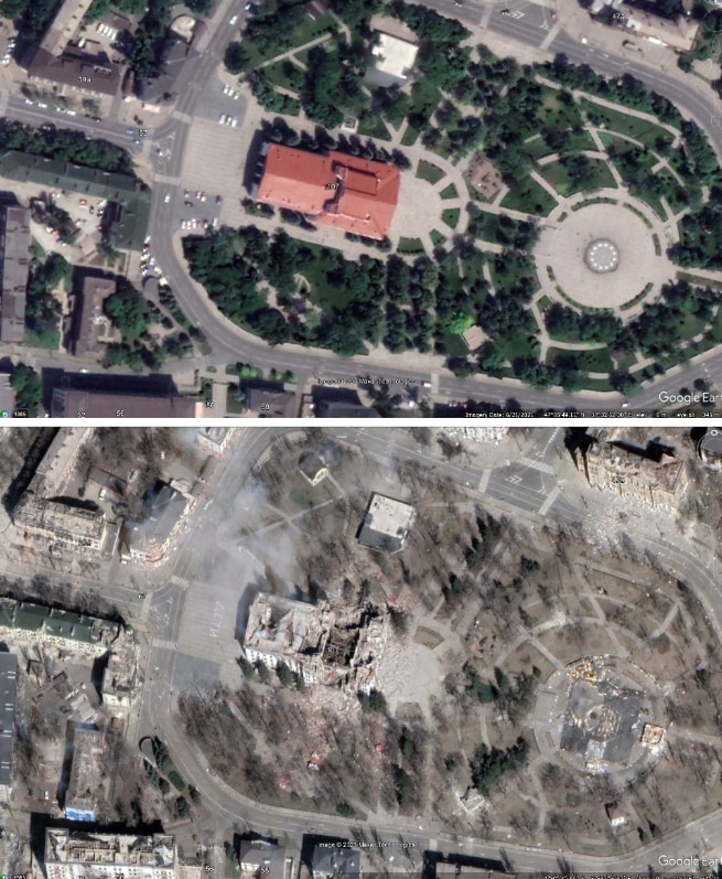 Google Maps mostró imágenes actualizadas de Mariupol, la ciudad ucraniana devastada por las tropas de Putin