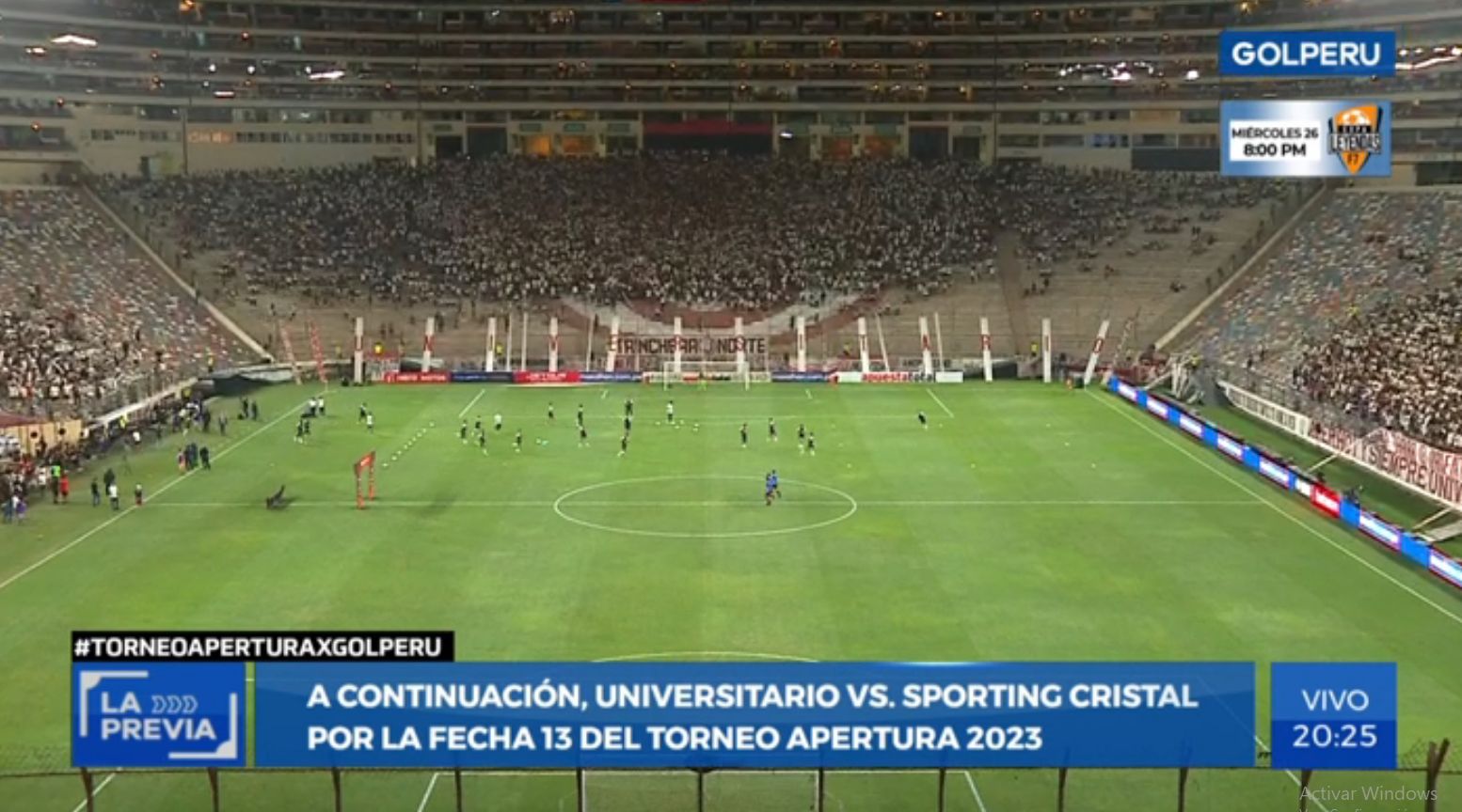 Sporting Cristal recién saltó al campo de juego del Estadio Monumental.