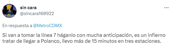 quejas de usuarios del Metro. (Foto: Tomada de Twitter)