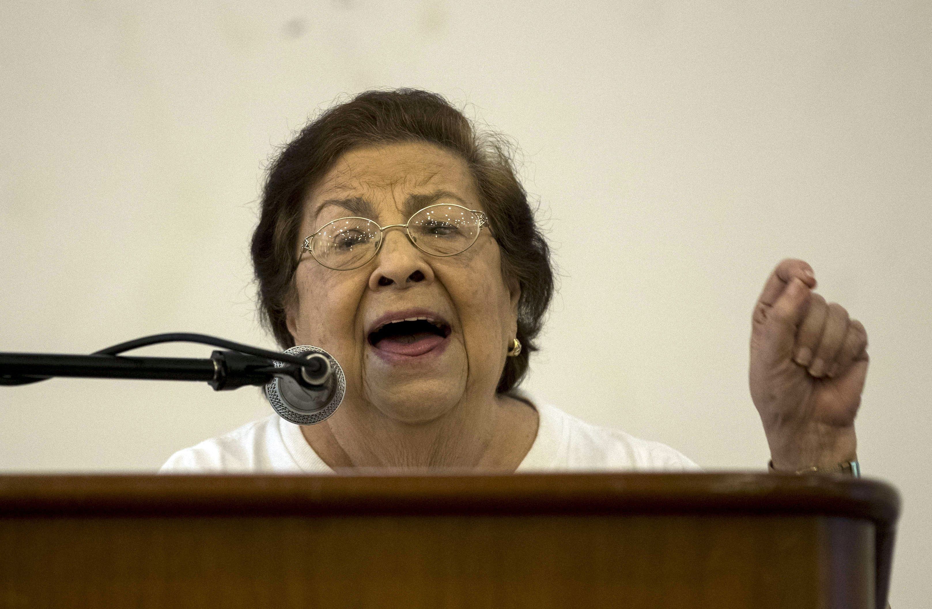 La veterana defensora de los derechos humanos en Nicaragua, Vilma Núñez. (FOTO: EFE/Jorge Torres)
