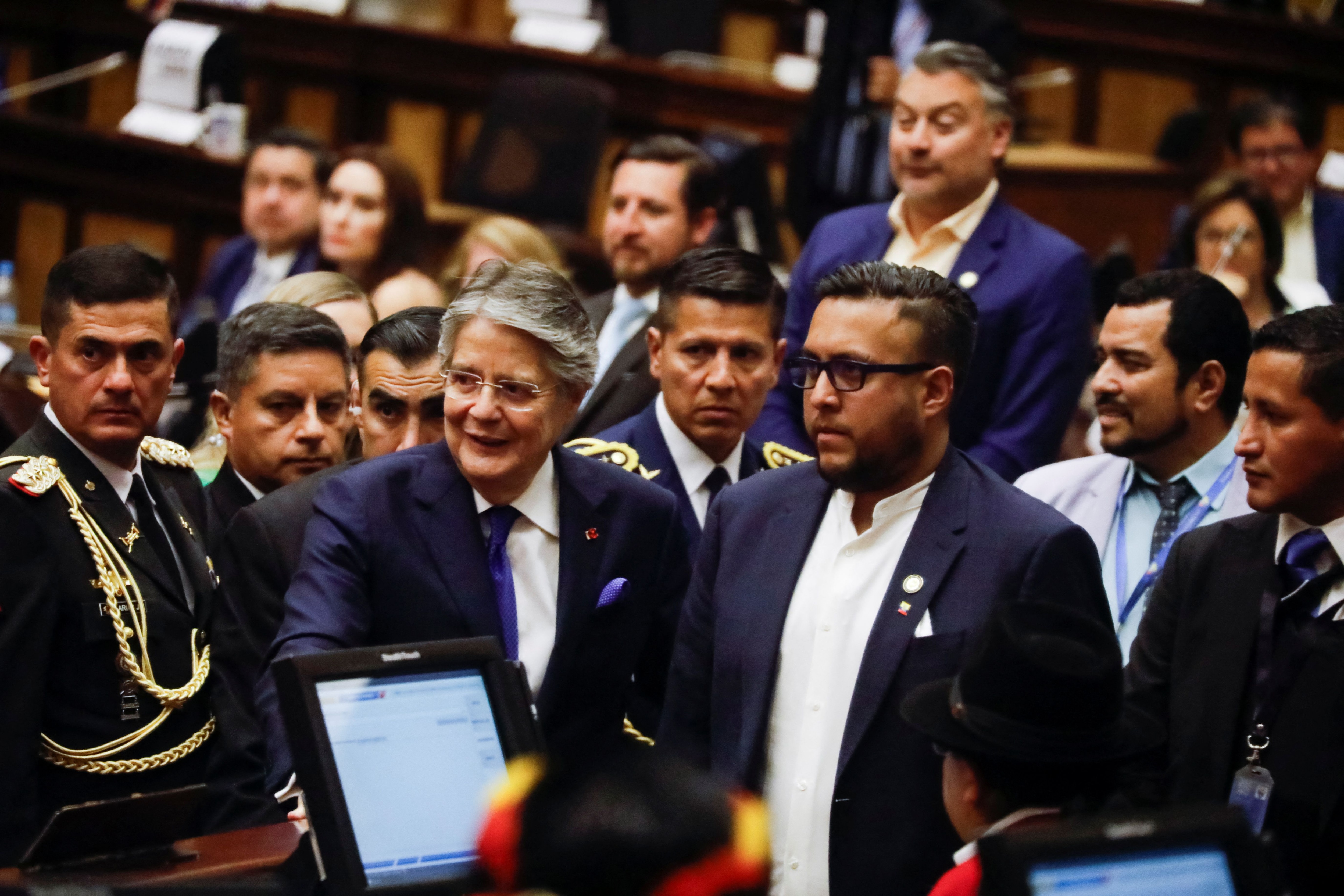 Presidente de Ecuador, Guillermo Lasso, se presentó ante la Asamblea Nacional en medio de un juicio político.