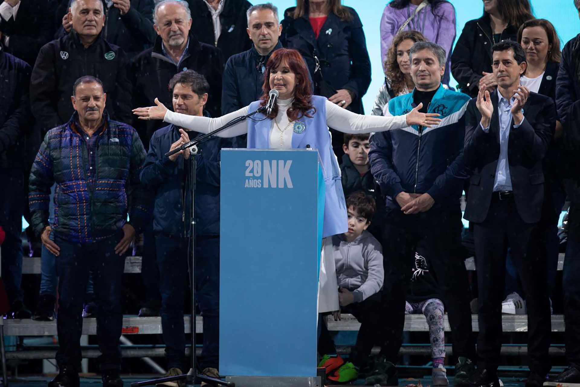 Ricardo Quintela en el acto de Cristina Kirchner
