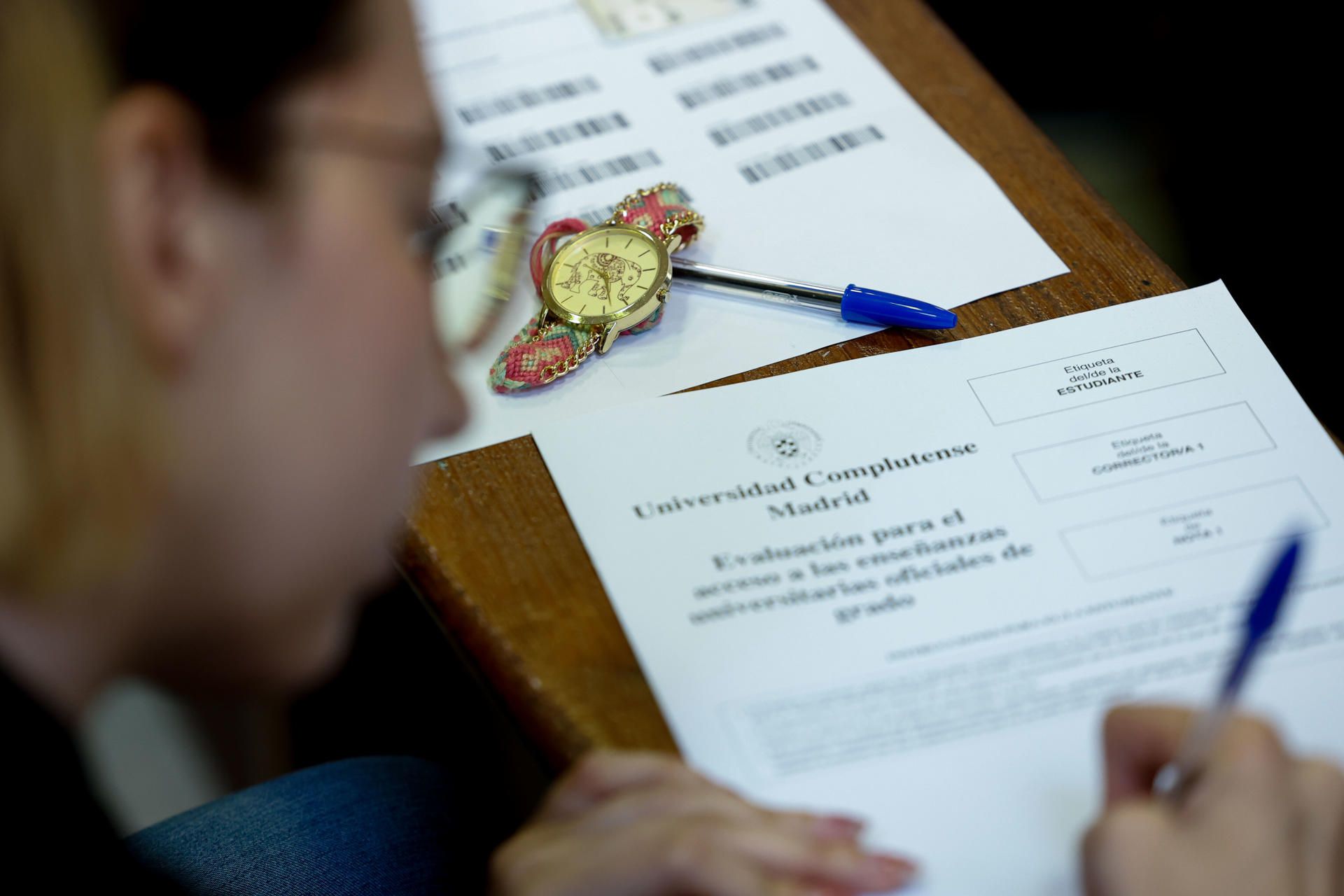 Exámenes de Selectividad de la EBAU.  (EFE/Chema Moya)