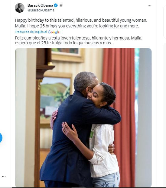 Barack Obama no pudo ocultar la emoción de que su hija mayor cumpla años.