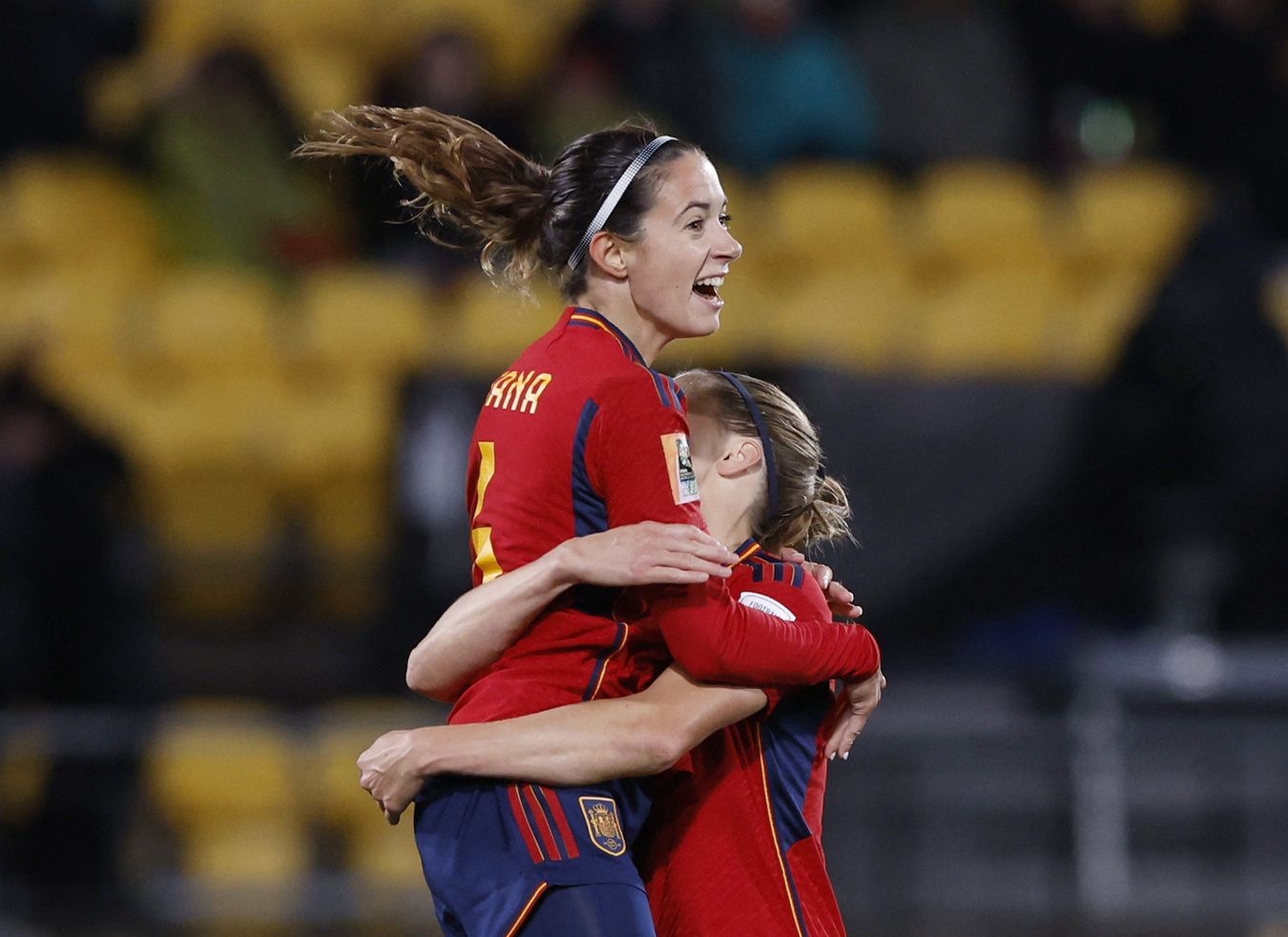 Aitana Bonmatí celebra el segundo gol de España (REUTERS/Amanda Perobelli)
