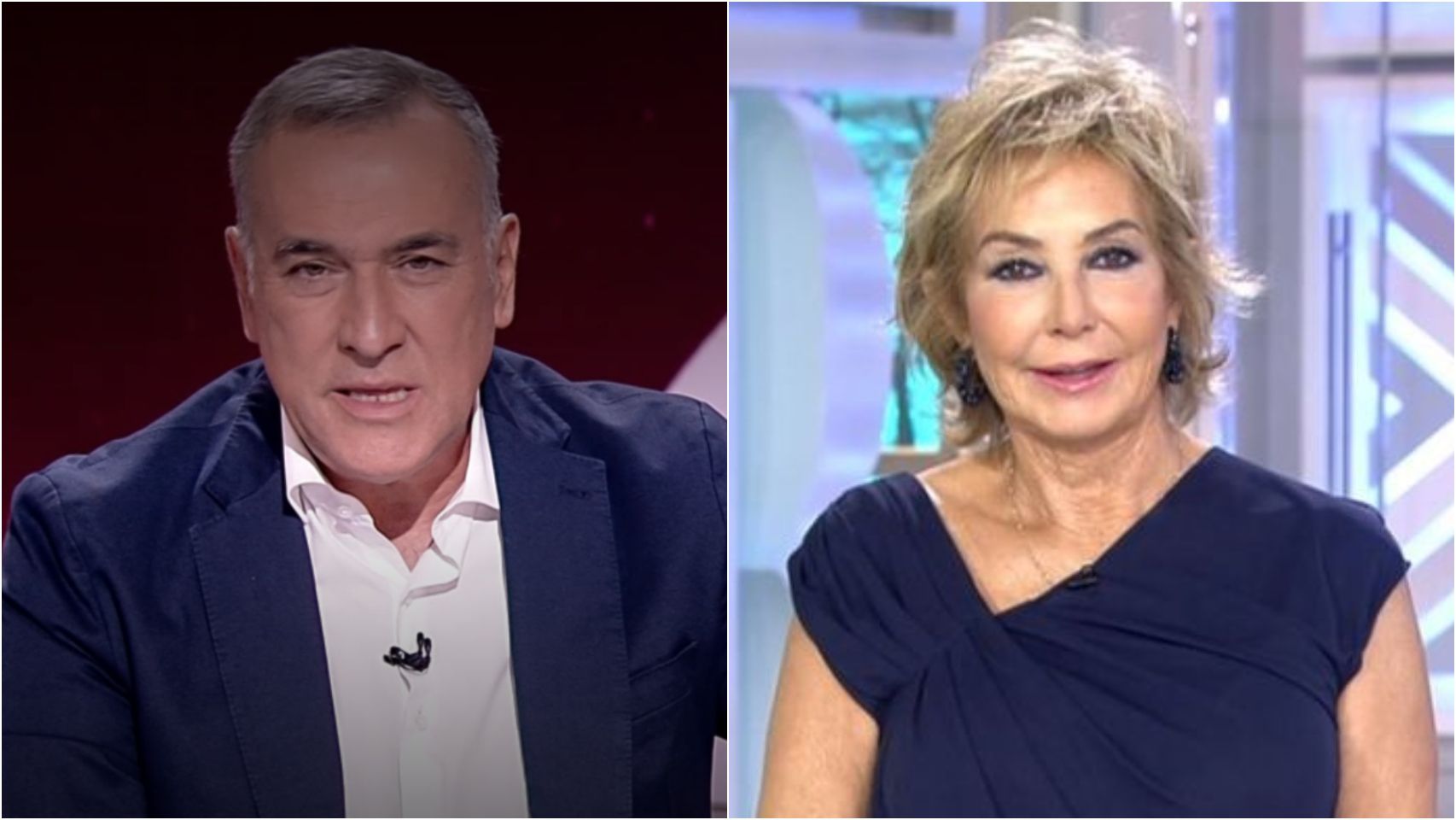 Xabier Fortes y Ana Rosa Quintana. (RTVE / Mediaset España)