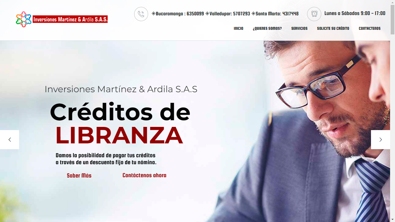 Diseño web y posicionamiento SEO para Inversiones Martínez & Ardila S.A.S