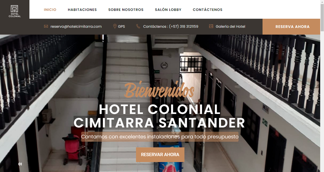 Diseño web y posicionamiento SEO para Hotel Colonial Cimitarra