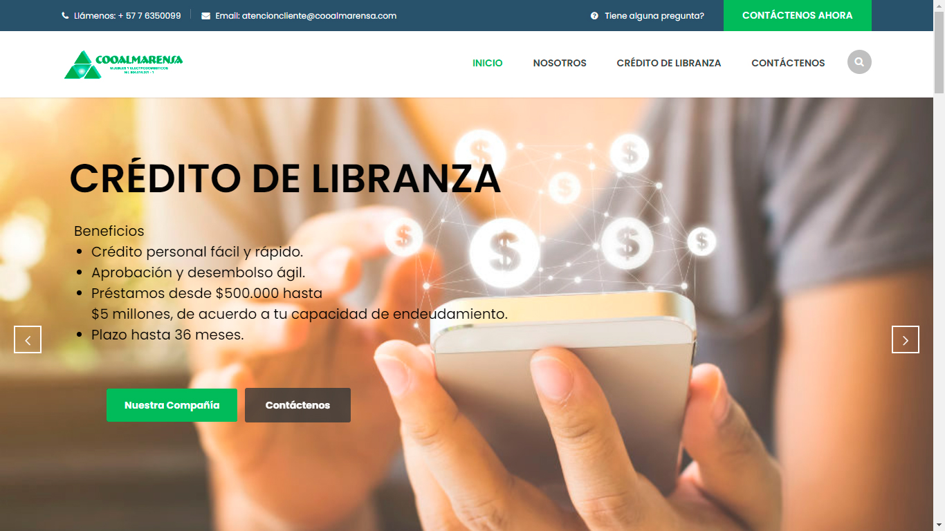 Diseño web y posicionamiento SEO para CooAlmrensa