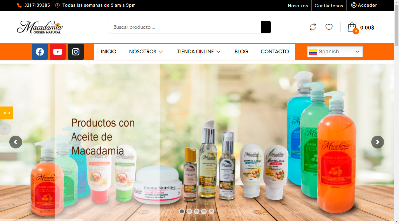 Diseño web y posicionamiento SEO para Macadamia Origen Natural