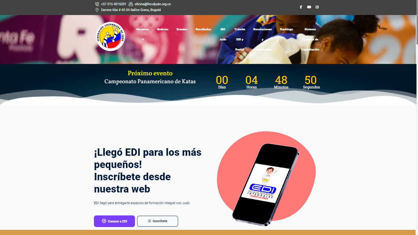 Transformación digital para la Federación Colombiana de Judo