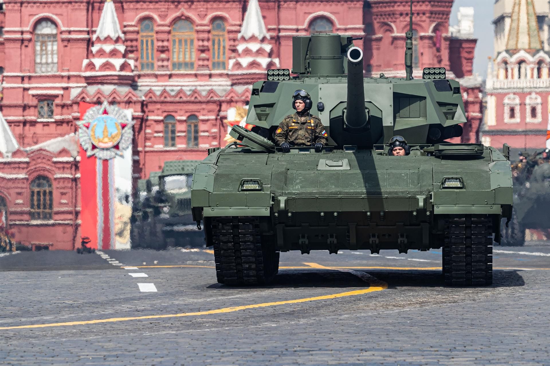 Desfile militar en la Plaza Roja de Moscú.