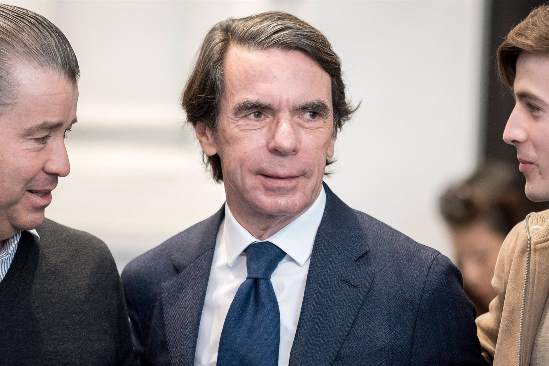 El expresidente del Gobierno y presidente de la fundación FAES, José María Aznar, en el Hotel Petit Palace, a 4 de abril de 2024, en Madrid (Diego Radamés/Europa Press)
