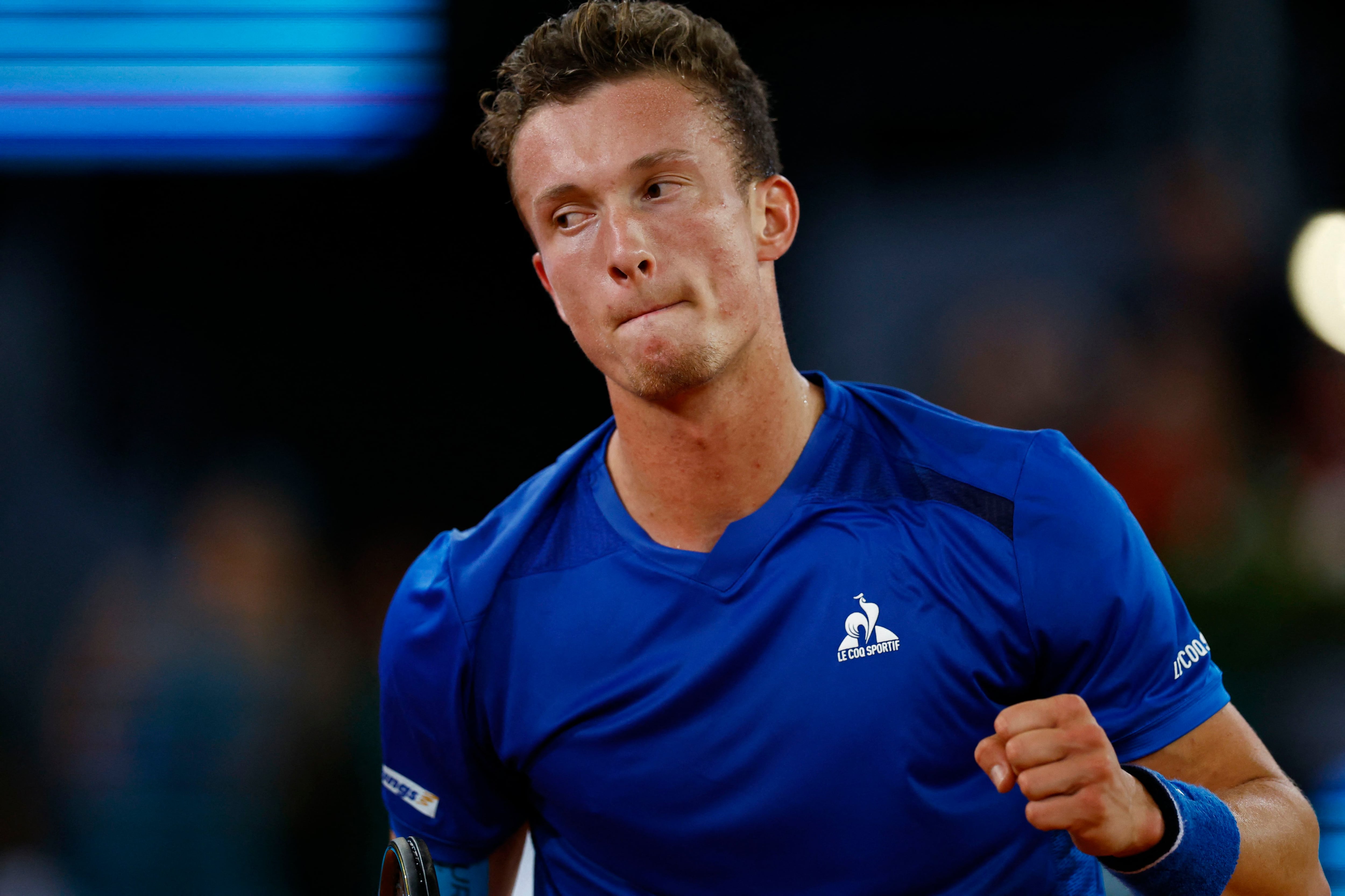 Jiri Lehecka celebrando un punto contra Rafa Nadal (REUTERS/Susana Vera)