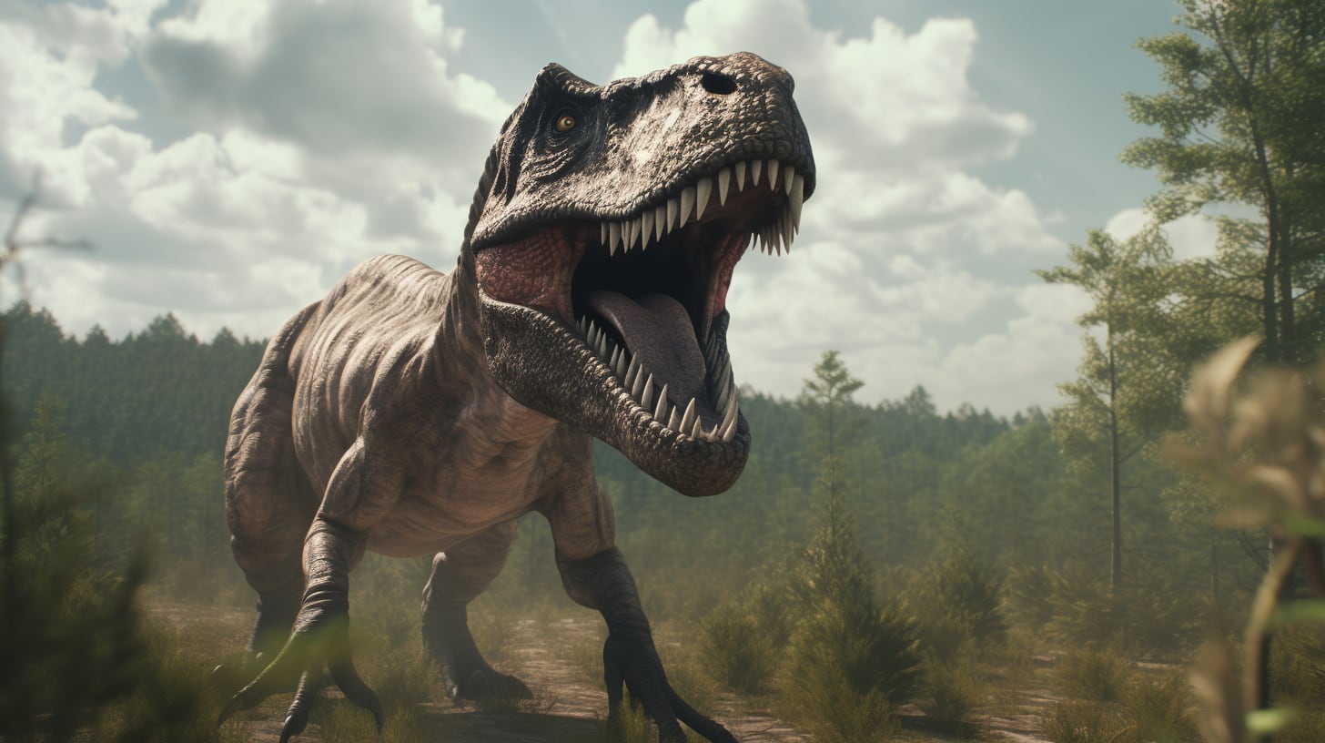 Tyrannosaurus rex ​ es la única especie conocida del género fósil Tyrannosaurus de dinosaurio terópodo tiranosáurido, que vivió a finales del período Cretácico, hace aproximadamente entre 68 y 66 millones de años