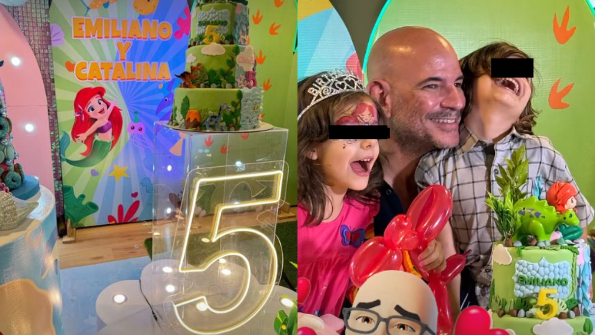 Ricardo Morán celebró a lo grande los 5 años de sus gemelos. Instagram