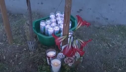 Con globos, velas y flores, familiares y amigos despidieron a José David Monsalve - crédito KTLA