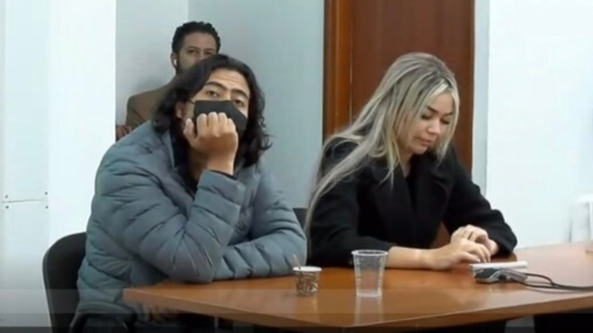 Day Vásquez y Nicolás Petro en audiencia - crédito Colprensa