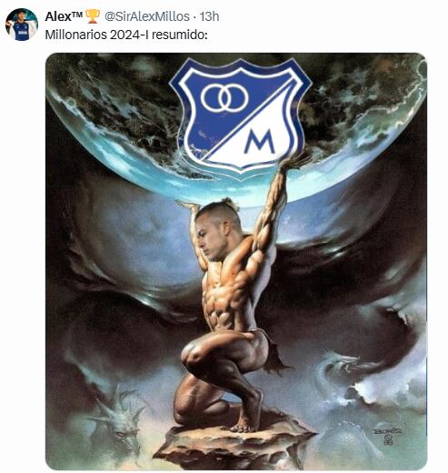 Leonardo Castro cargando a Millonarios todo el semestre - crédito redes sociales