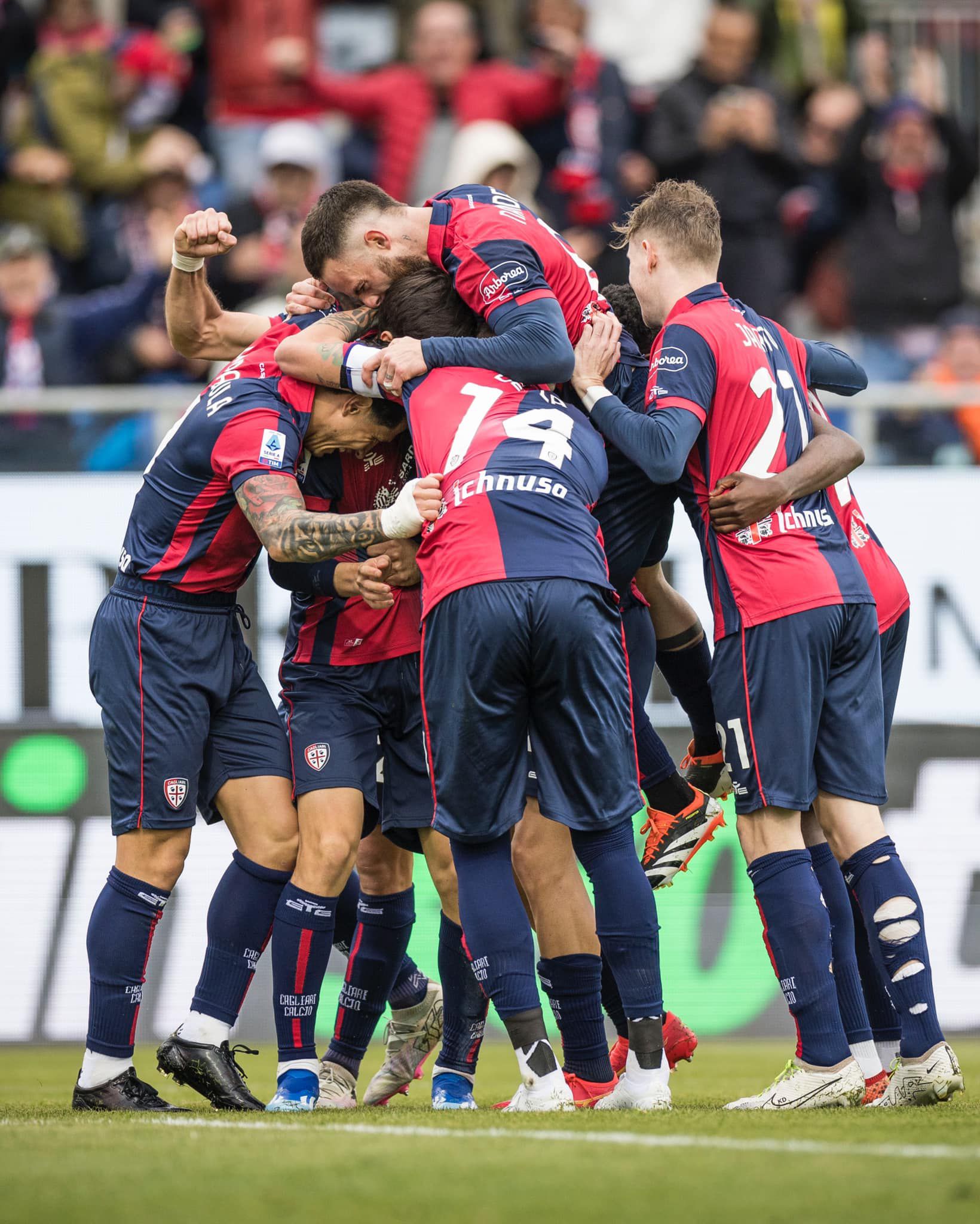 Cagliari se ubica en el puesto 14 de la Serie A.