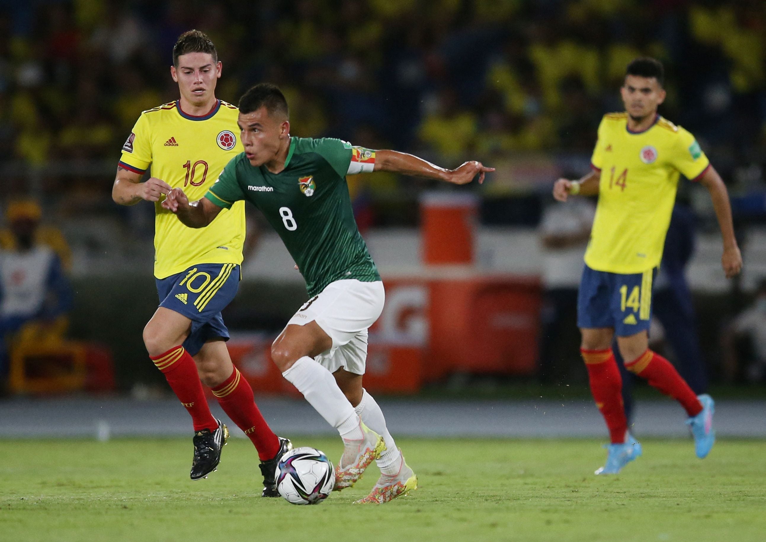 La última vez que Colombia se midió con Bolivia, fue goleada para la Tricolor por 3-0 en Barranquilla por eliminatorias - crédito Luisa González/REUTERS