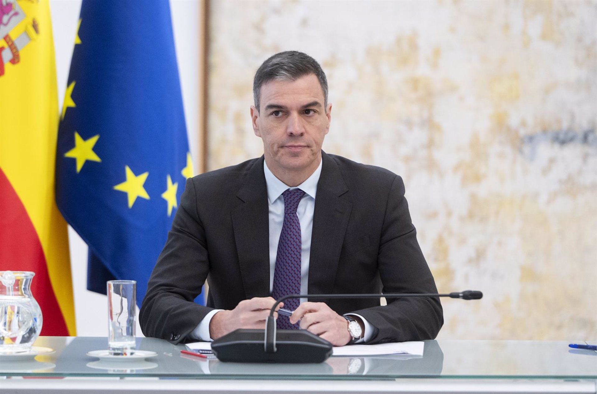 Pedro Sánchez, presidente del Gobierno, en el Palacio de la Moncloa. (Alberto Ortega/Europa Press)
