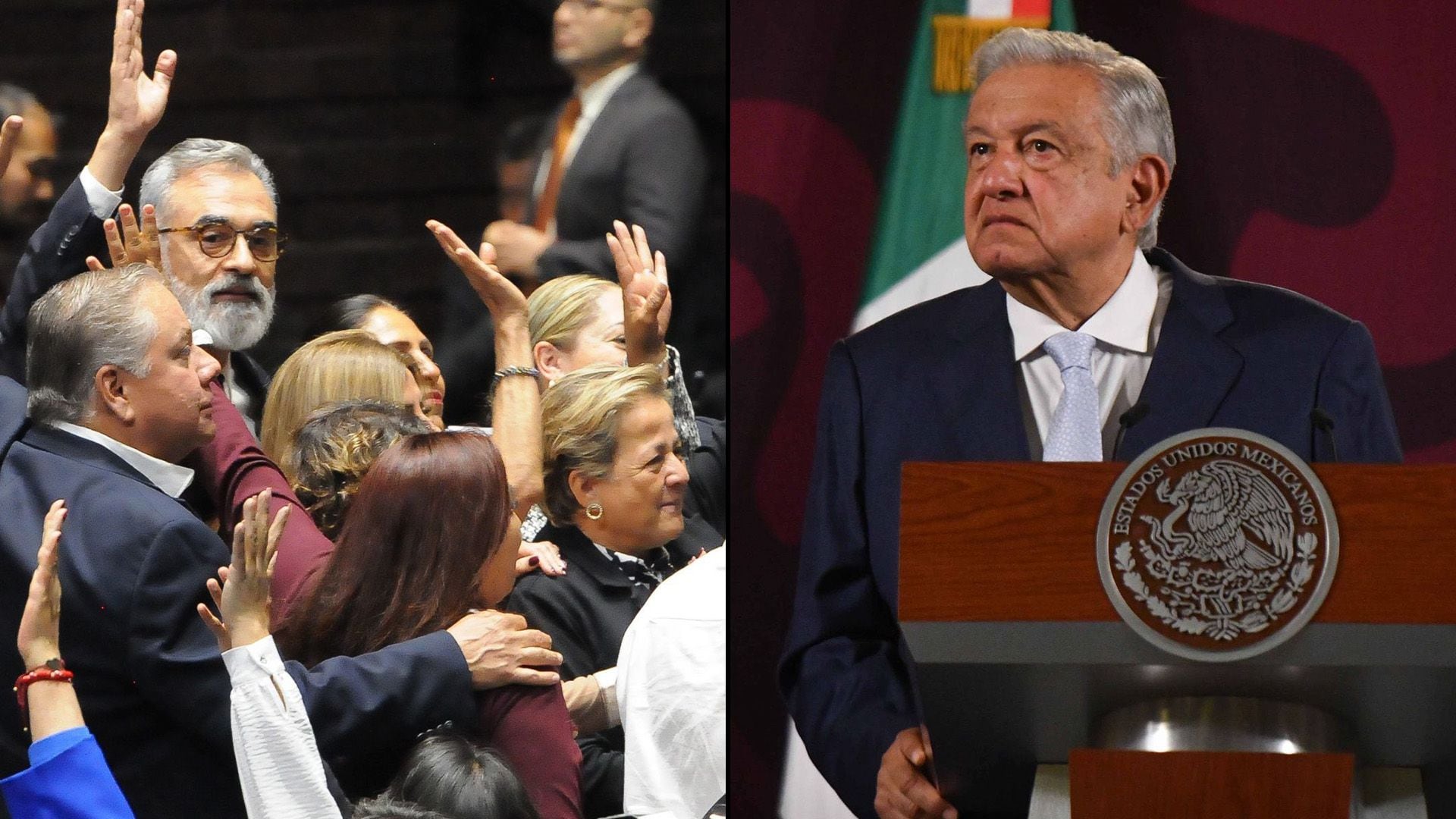 La Cámara de Diputados aprobó en lo general y lo particular la creación del Fondo de Pensiones para el Bienestar, la cual administrará los ahorros de cuentas inactivas 

 AMLO, Cámara de Diputados, Fondo de Pensiones para el Bienestar, La Mañanera