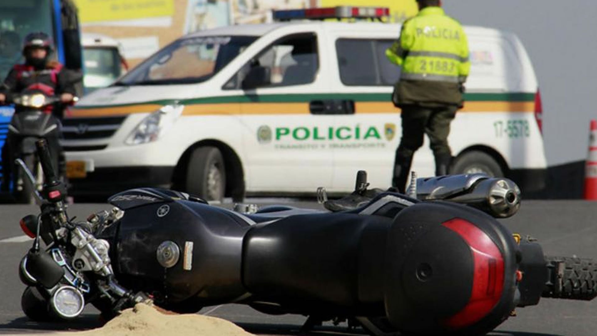 Por falta de precaución, en Bogotá han aumento los accidentes de tránsito con motociclistas. Imagen de referencia.