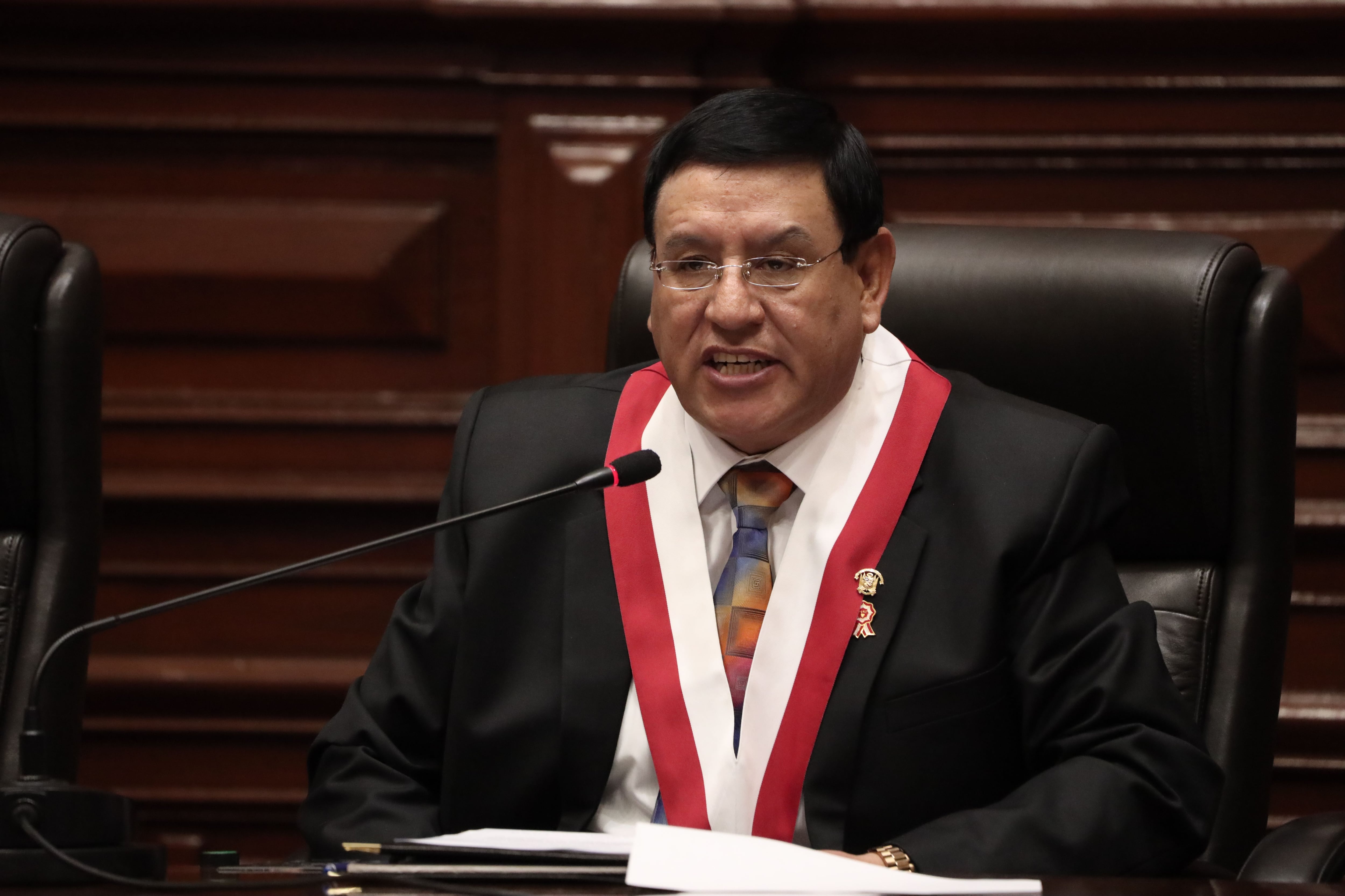 El presidente del Congreso del Perú, Alejandro Soto Reyes, en una fotografía de archivo. EFE/ Aldair Mejía
