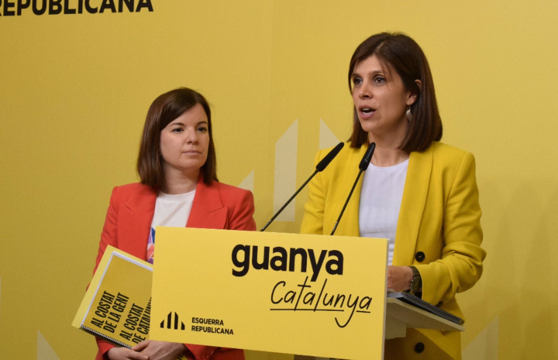 18/04/2024 La vicesecretaria de Acción Política y Sectorial de ERC, Sara Bailac, y la secretaria general adjunta de ERC, Marta Vilalta. (Europa Press)
