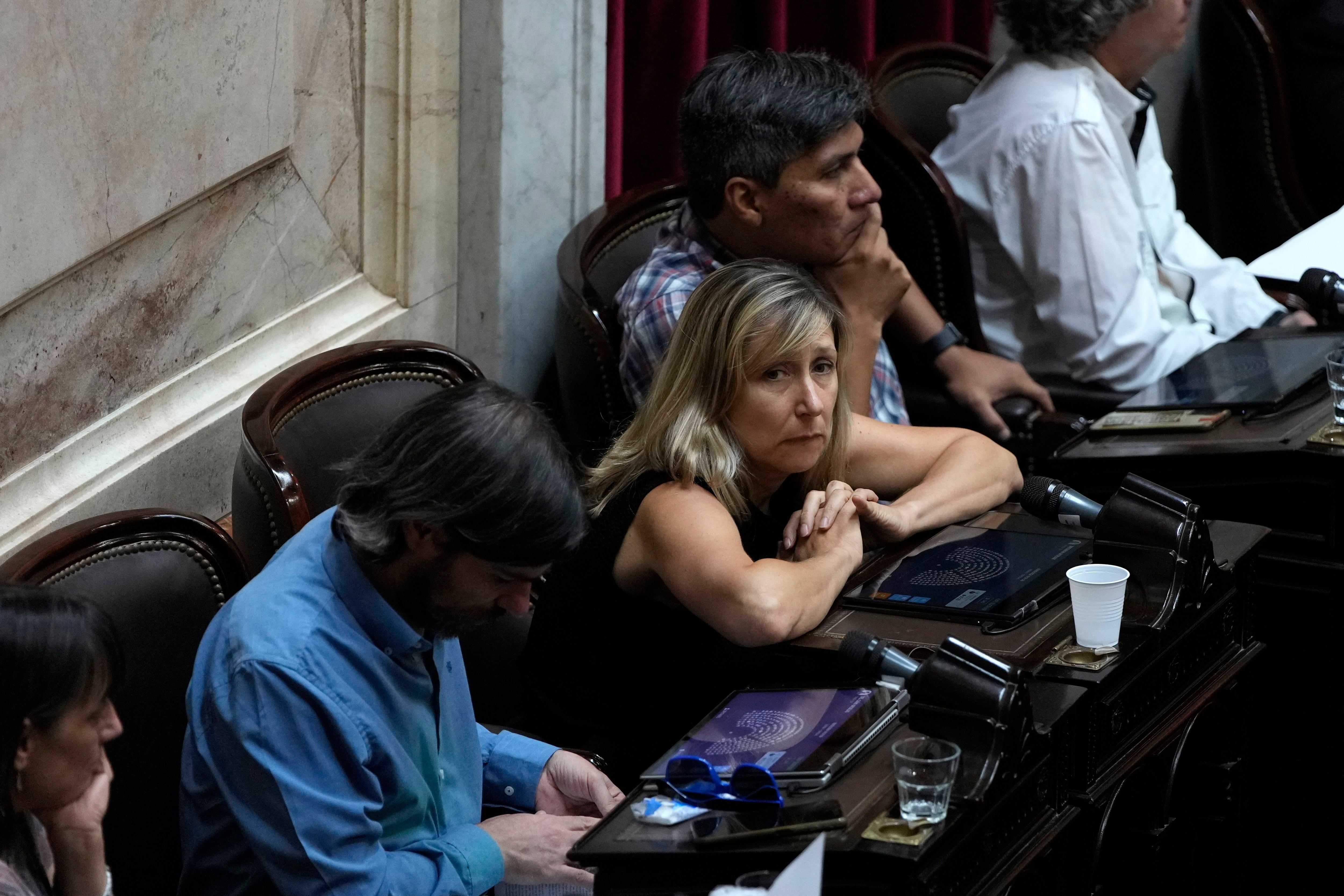  Myriam Bregman, diputada nacional por el Frente de Izquierda (AP Foto/Natacha Pisarenko)