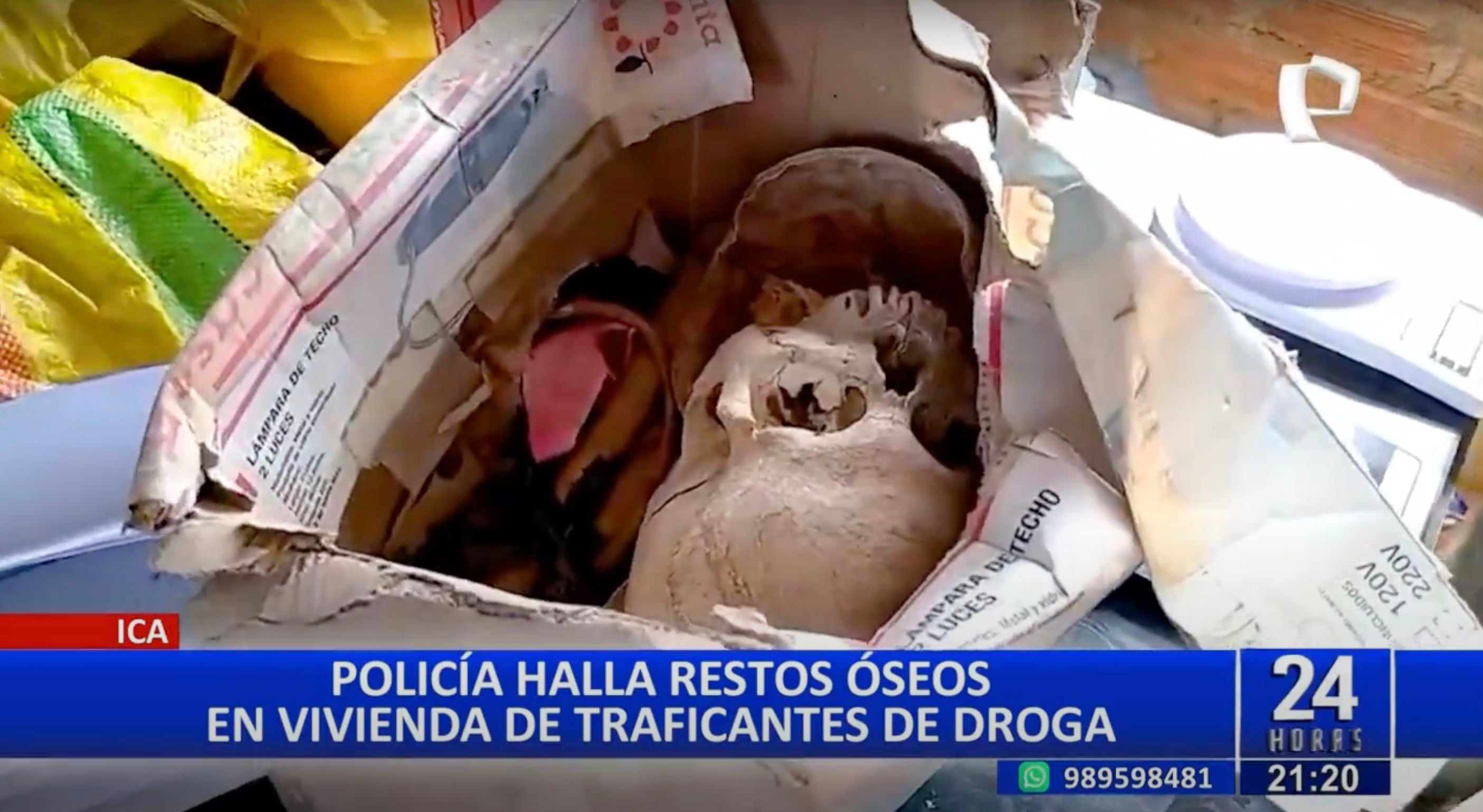 PNP halla restos óseos en vivienda donde capturaron a traficantes de droga.