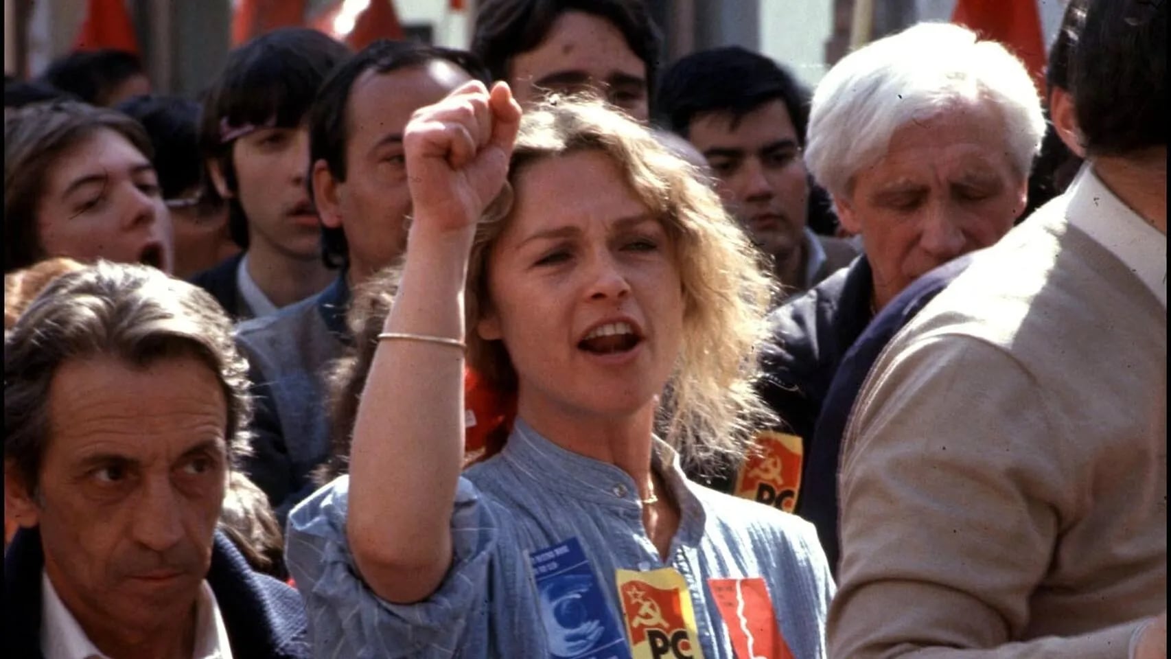 Pepa Flores en una manifestación comunista