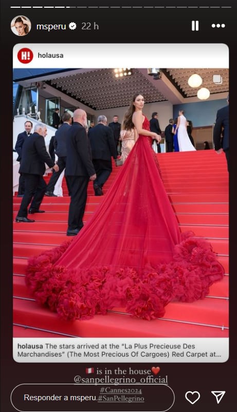 Natalie Vértiz deslumbró en el Festival de Cannes. (Natalie Vértiz Instagram)