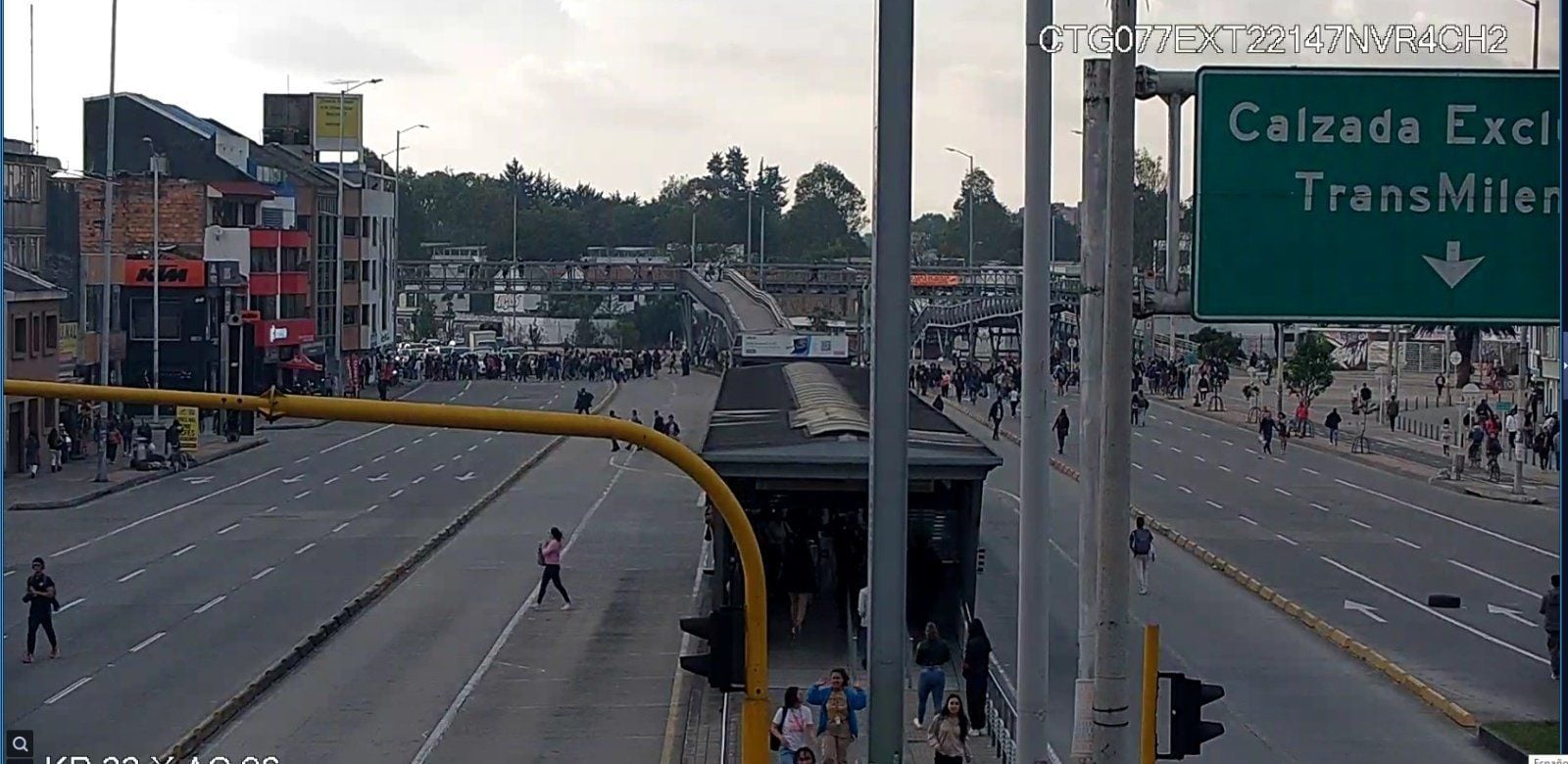 Nuevas protestas por posesión del nuevo rector de la Universidad Nacional - crédito Tránsito Bogotá