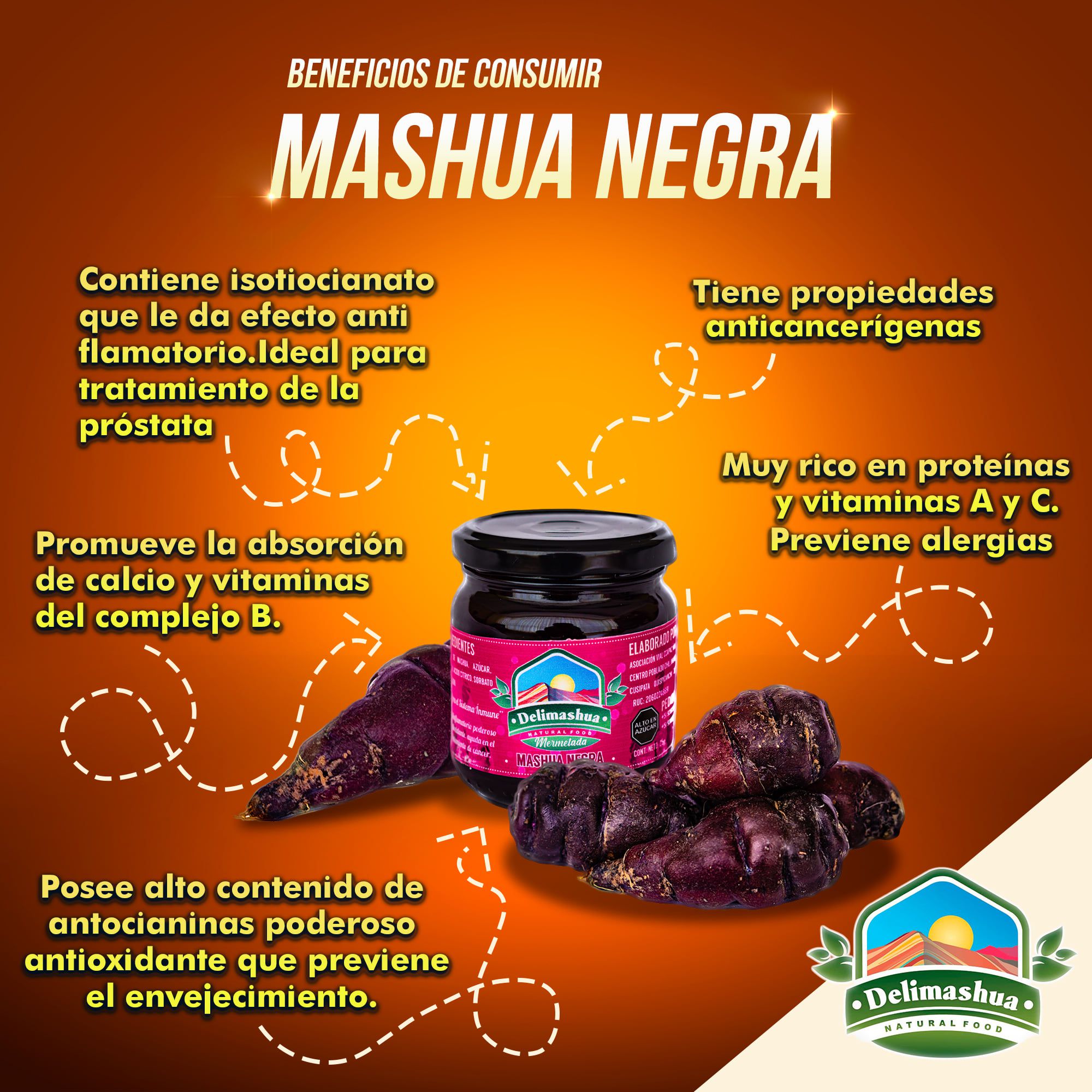 Beneficios de la mashua negra. 
Foto: Productos naturales.