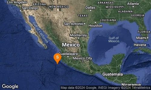 SISMO Magnitud 4.8 Loc  210 km al SUROESTE de CIHUATLAN, JAL 12/05/24 03:55:24