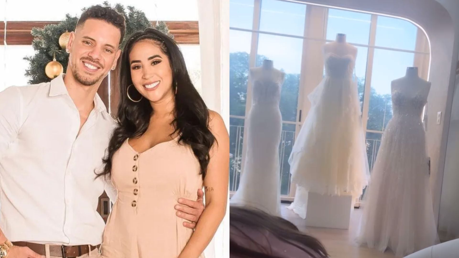 Melissa Paredes se prueba su vestido de novia para boda con Anthony Aranda.