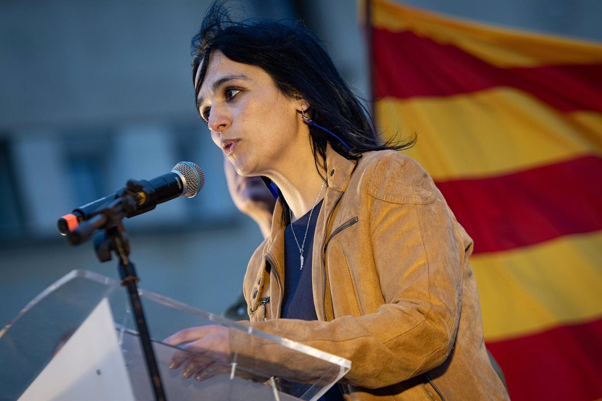 La candidata de Aliança Catalana por Girona, Sílvia Orriols. (Glòria Sánchez - Europa Press)
