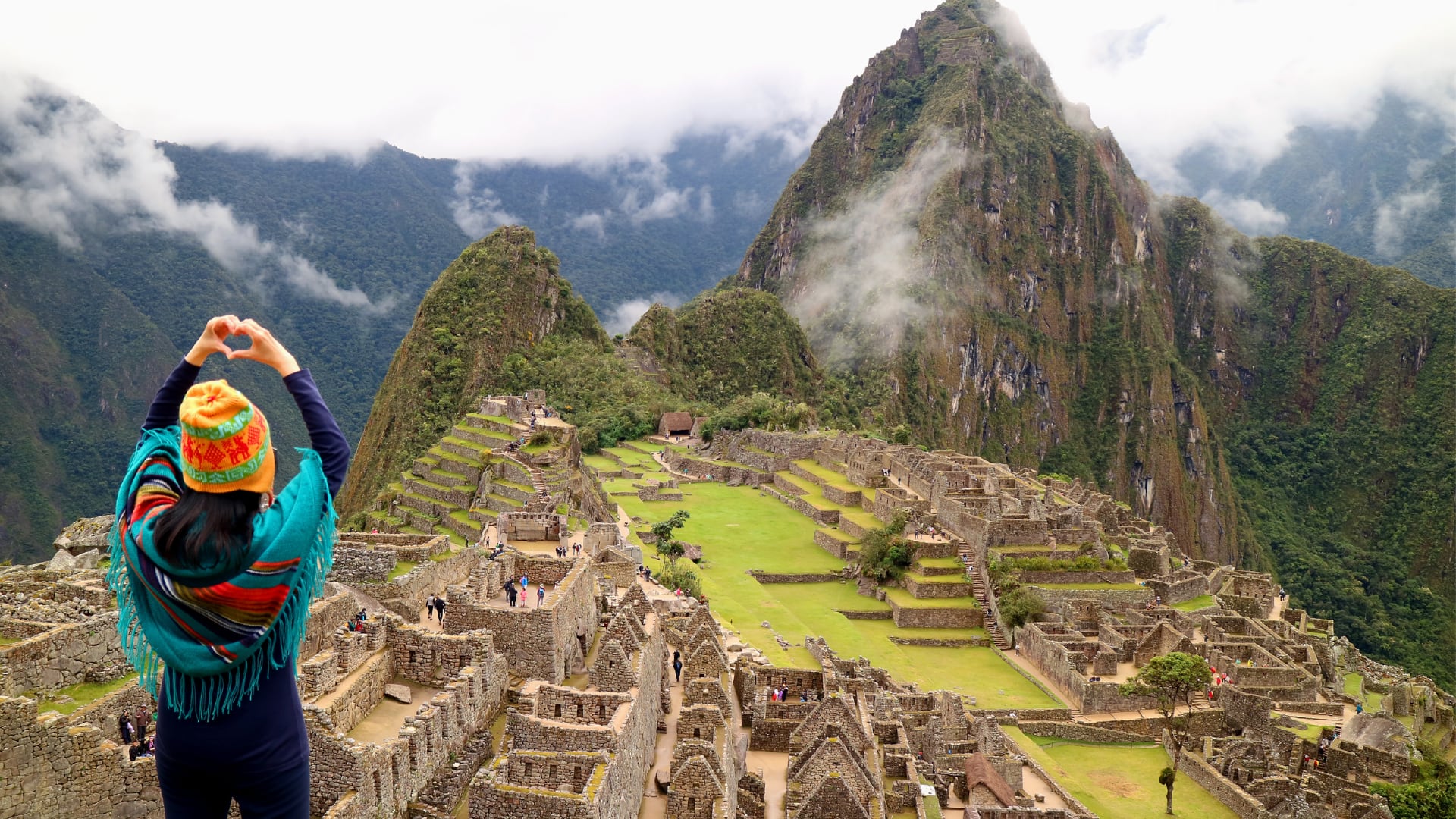 Chullo en Machu Picchu