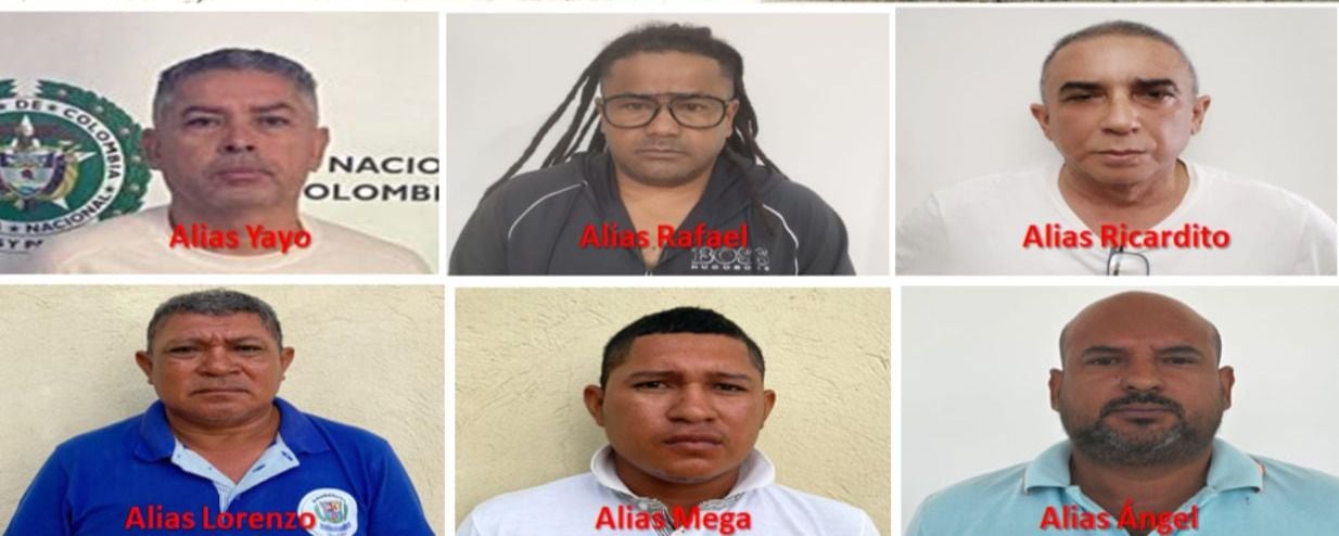 Los criminales fueron detenidos en distintas partes del país - crédito Policía