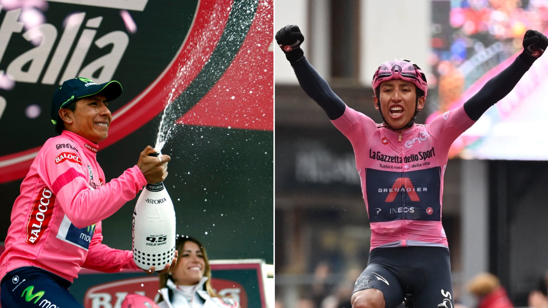 Estos son los colombianos que han hecho historia en el Giro de Italia. Fotos: Colprensa