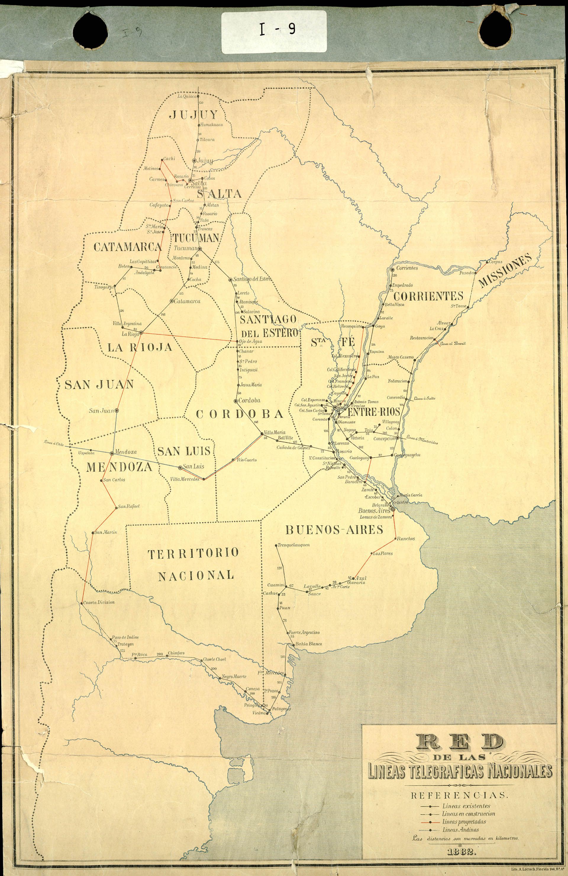 Mapa - Nota Telégrafo Argentina