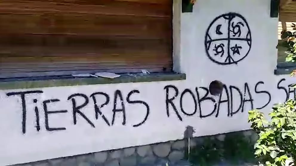 Escuela vandalizada por mapuches